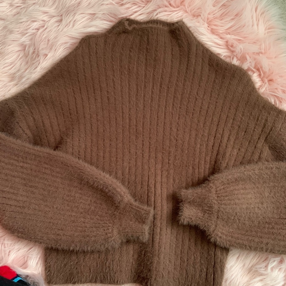 Fuzzy Brown turtle neck size small